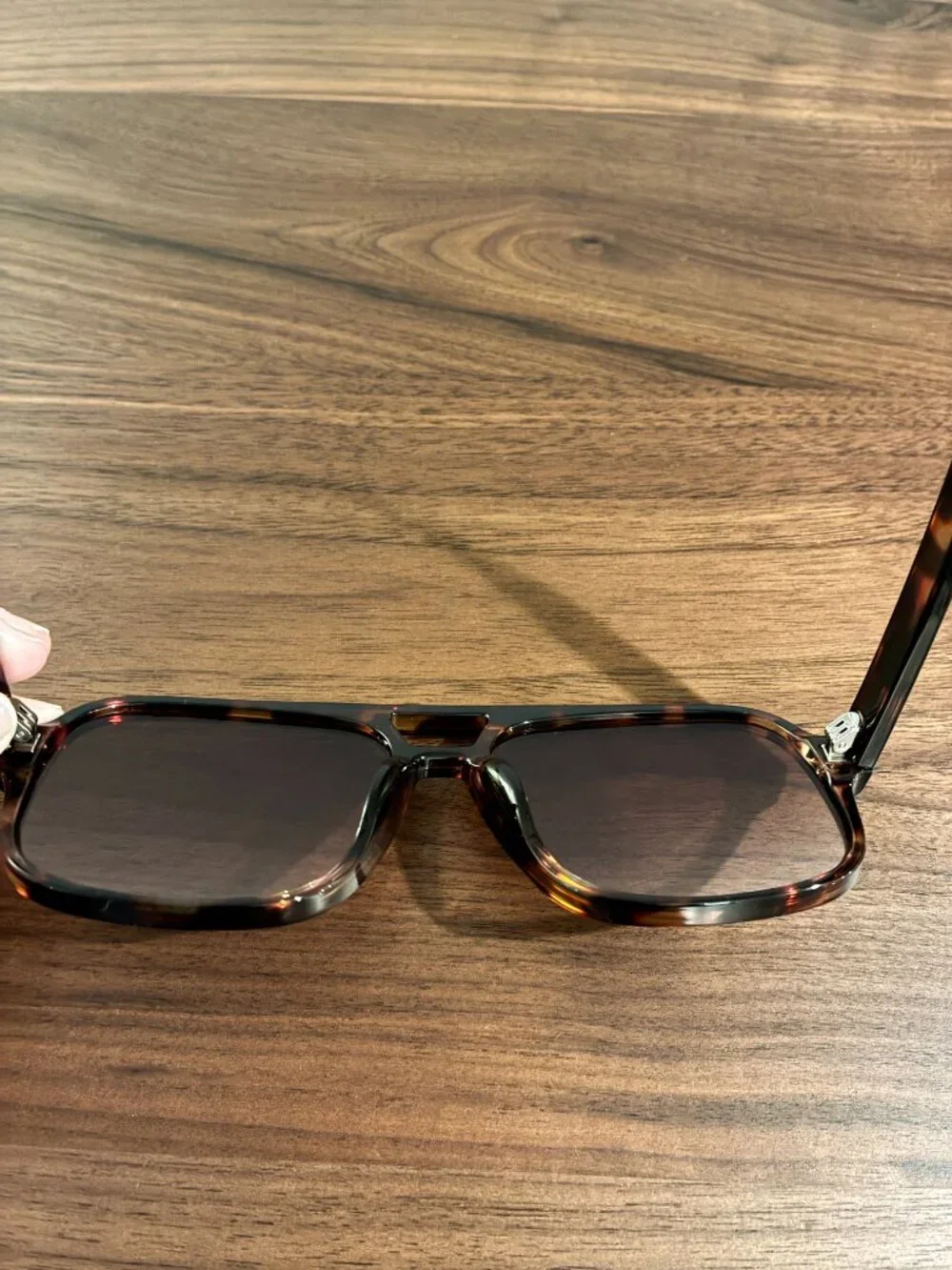 Tortoise Aviator Sunglasses Classic 70s Square Vintage Inspired Shades